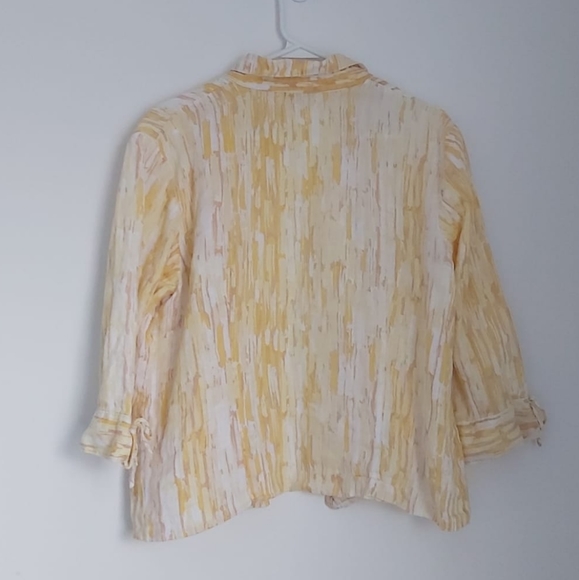 Vintage Yellow Button Up Shirt Size 12P - Picture 2 of 3